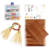 Amleso Conjunto de Agulhas de Tricô de Bambu